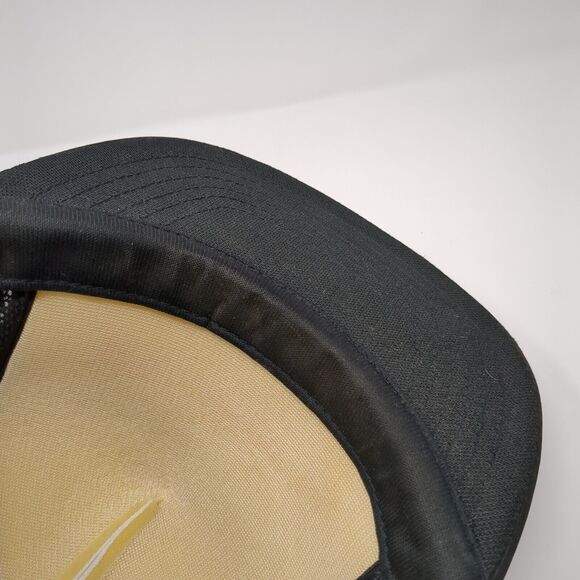 Retired Too Lazy To Work Snapback Trucker Hat Black One Size Mesh Back - Picture 7 of 8